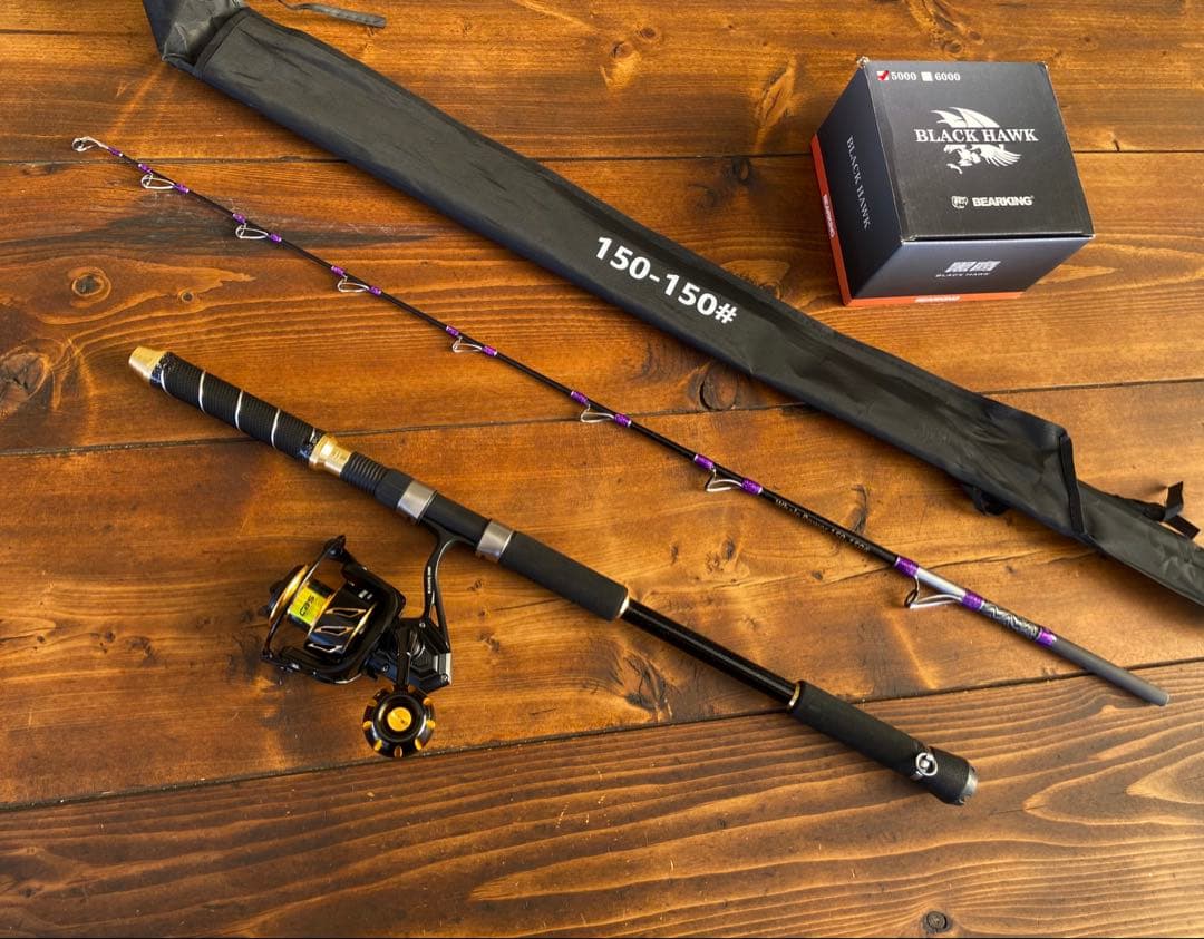 ジギングセット　S502 スロージギング　5ft 船釣り　新品　5000番リール ベイシック スピニングリール Bayspin ZX 5000 PE1.5号200m付(basic