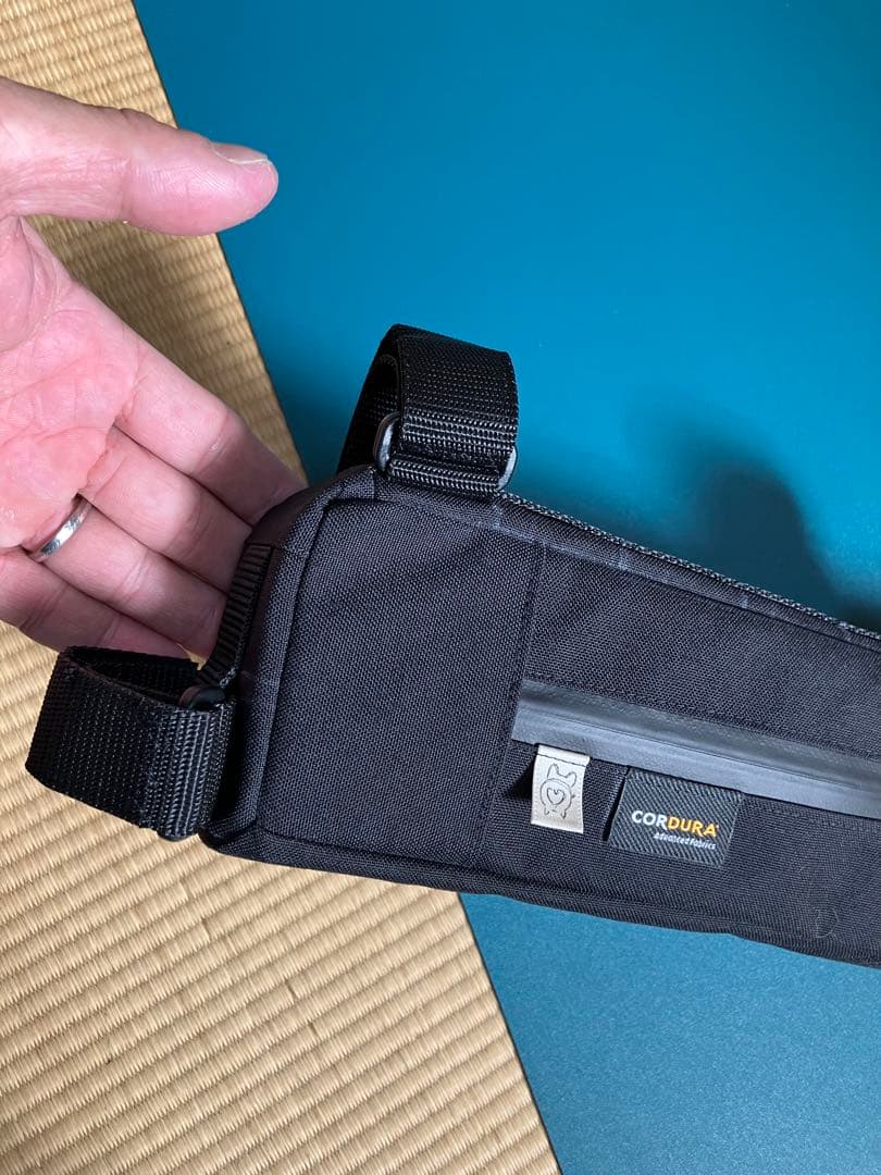 ハンドメイドフレームバッグ　コーデュラ500 ブラック　46.5cm