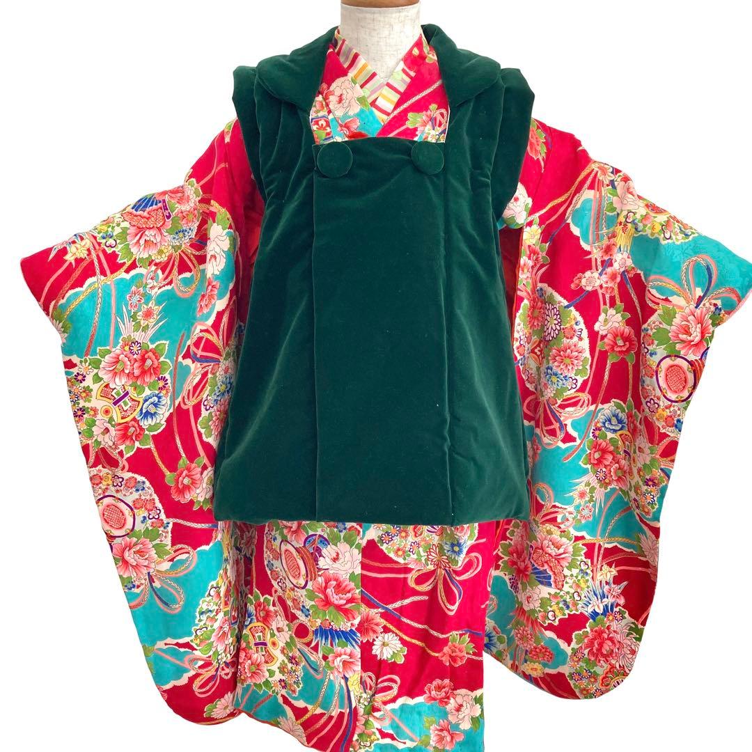 アンティーク3歳 女の子 子供着物 七五三 アンティーク着物 NO110 3歳の七五三】アンティーク着物でひと味違った演出！レンタル完全