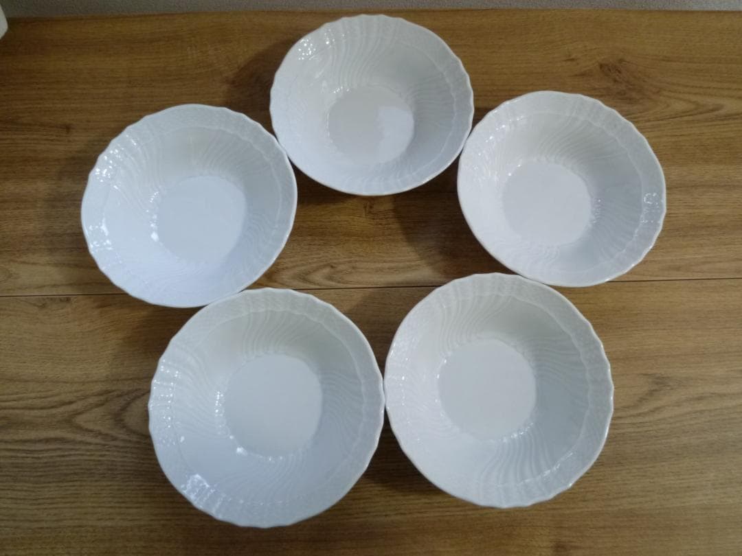 リチャードジノリ ベッキオホワイト フルーツソーサーx5枚