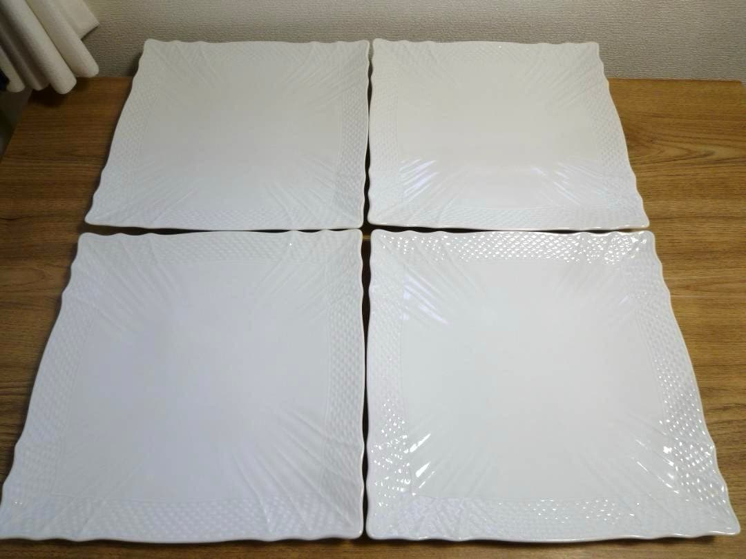 リチャードジノリ ベッキオホワイト 22㎝ スクエアプレート4枚 - メルカリ