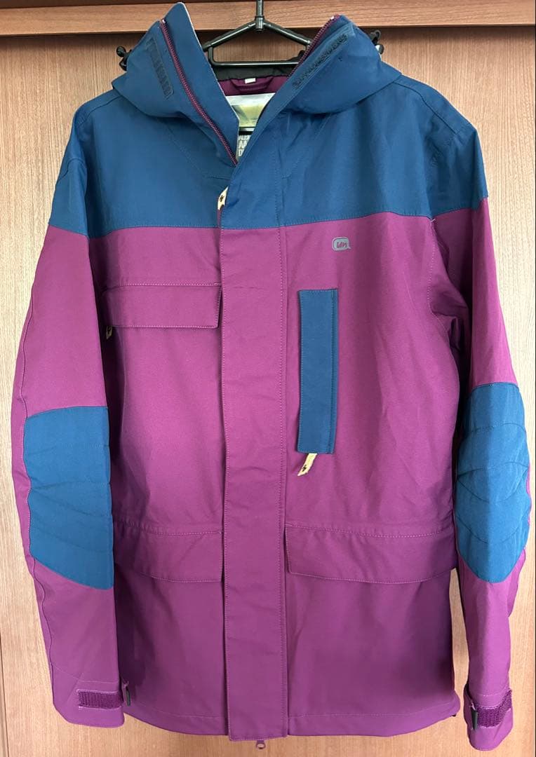 unfudge AA コラボ スノーボード ウェア 紫/紺 M アンファッジ アンファッジ unfudge ジャケット パンツ スノーボードウェア 上下