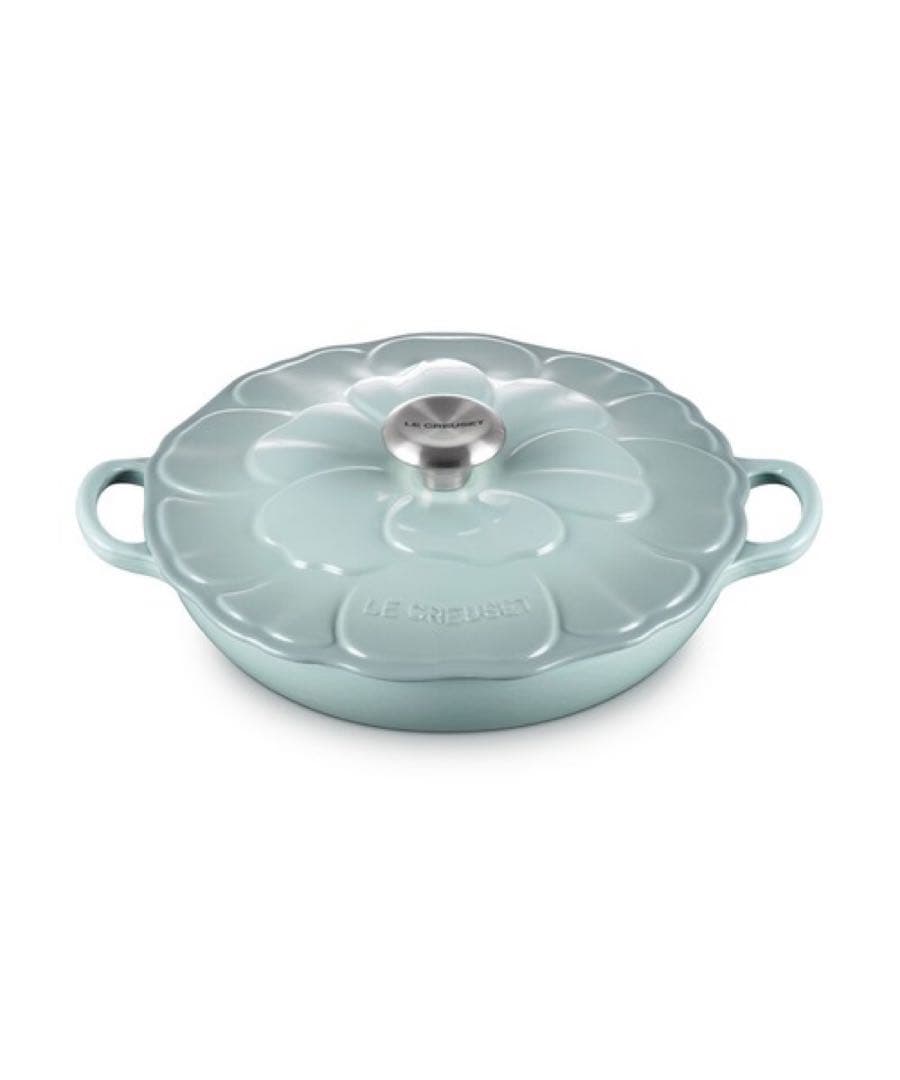 レア 新品 ル・クルーゼ 26cm ペタルレリーフ シーソルト 箱あり