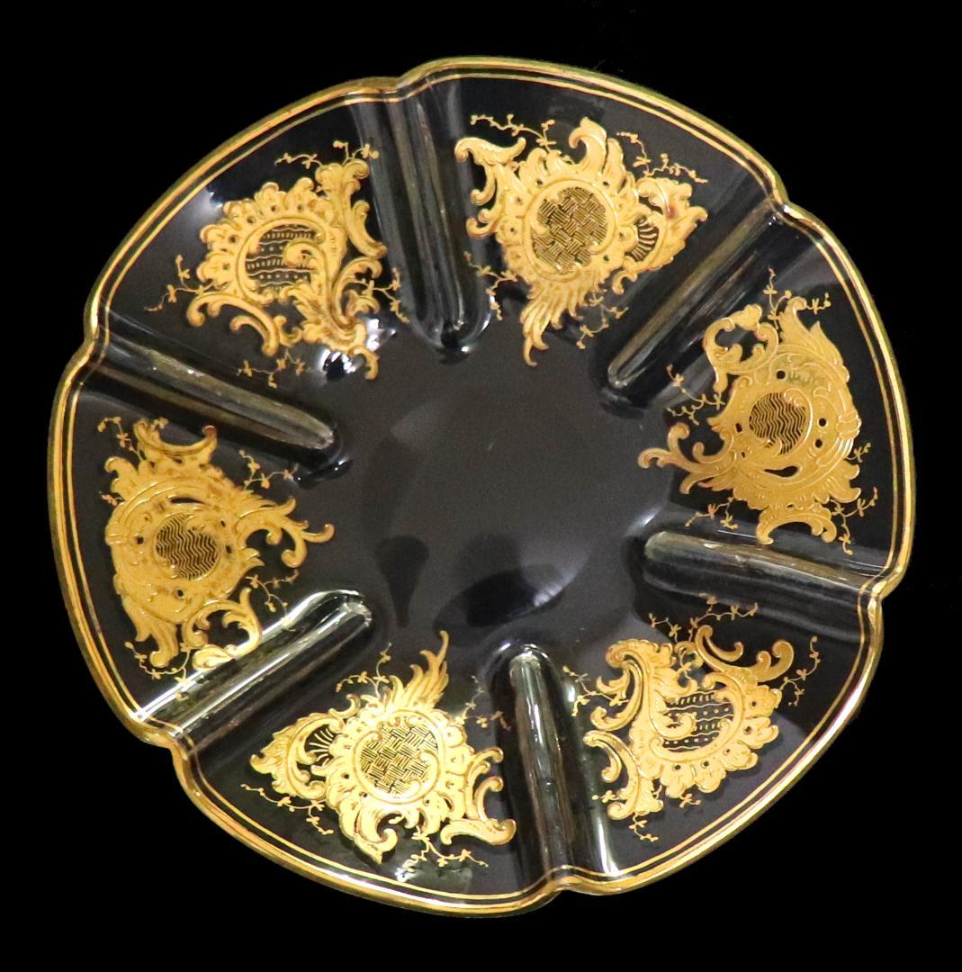 オールド・バカラ 1890年頃 高級 24金彩ロココトレー ルイ15世 小物入れ オールド・バカラ 1890年頃 高級 24金彩ロココトレー ルイ15世 小物