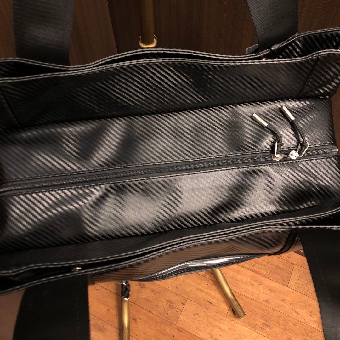 新品】ダンスウィズドラゴン D3-320010 カーボンレザートートバッグ 黒