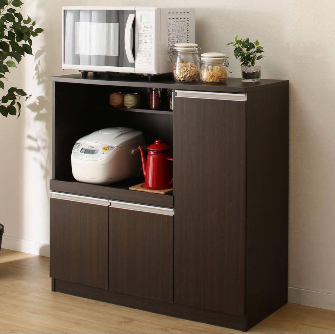 ニトリ レンジ台 フォルム 幅90cm ダークブラウン 8890770 - メルカリ