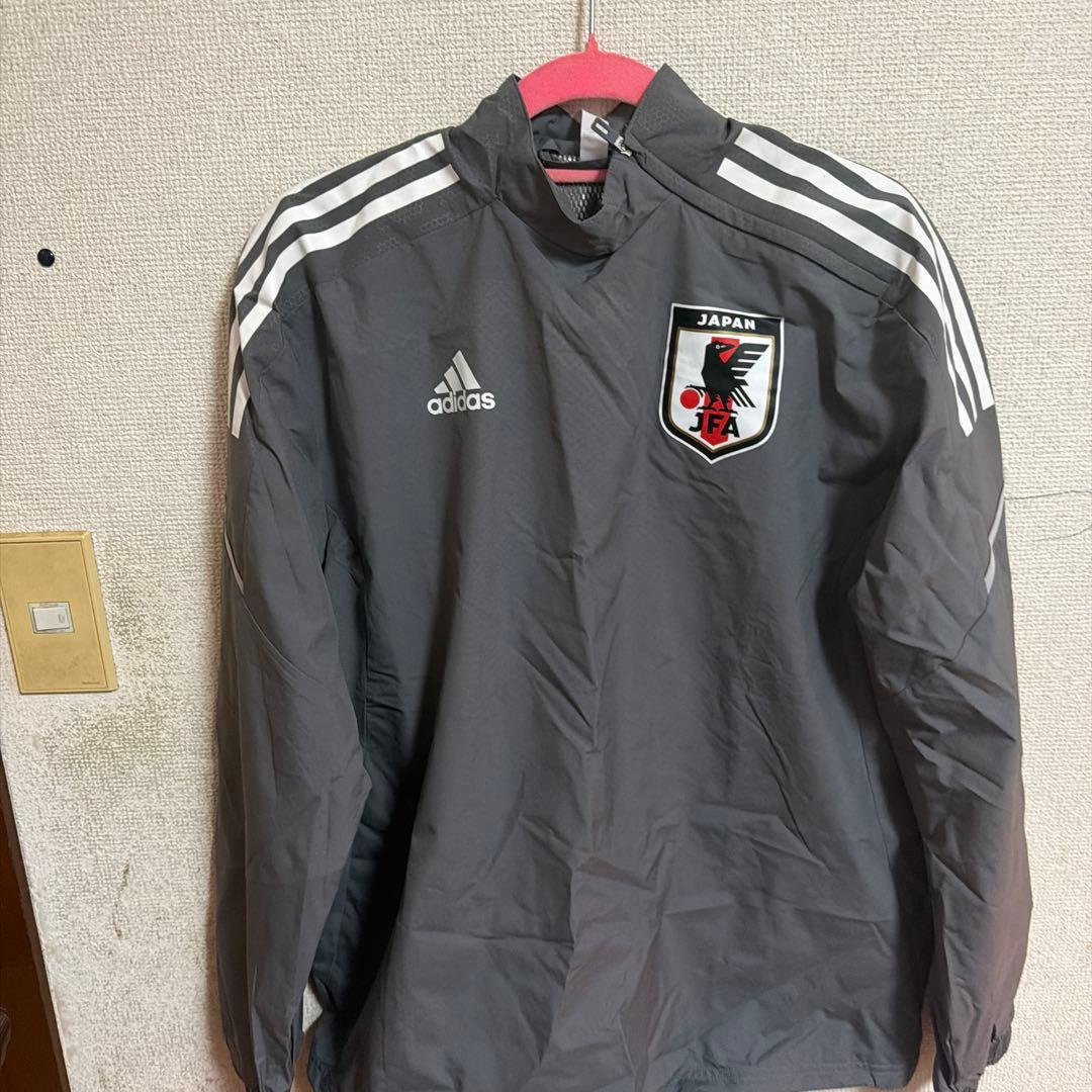 adidas 日本 サッカー ウィンドブレーカー JM グレー レア物 - メルカリ