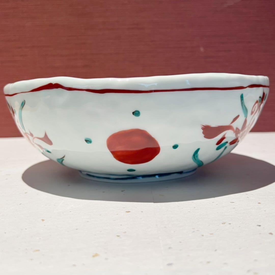 有田焼 泰山窯 古赤絵万暦 大鉢22cm+大皿28cm 2点セット 未