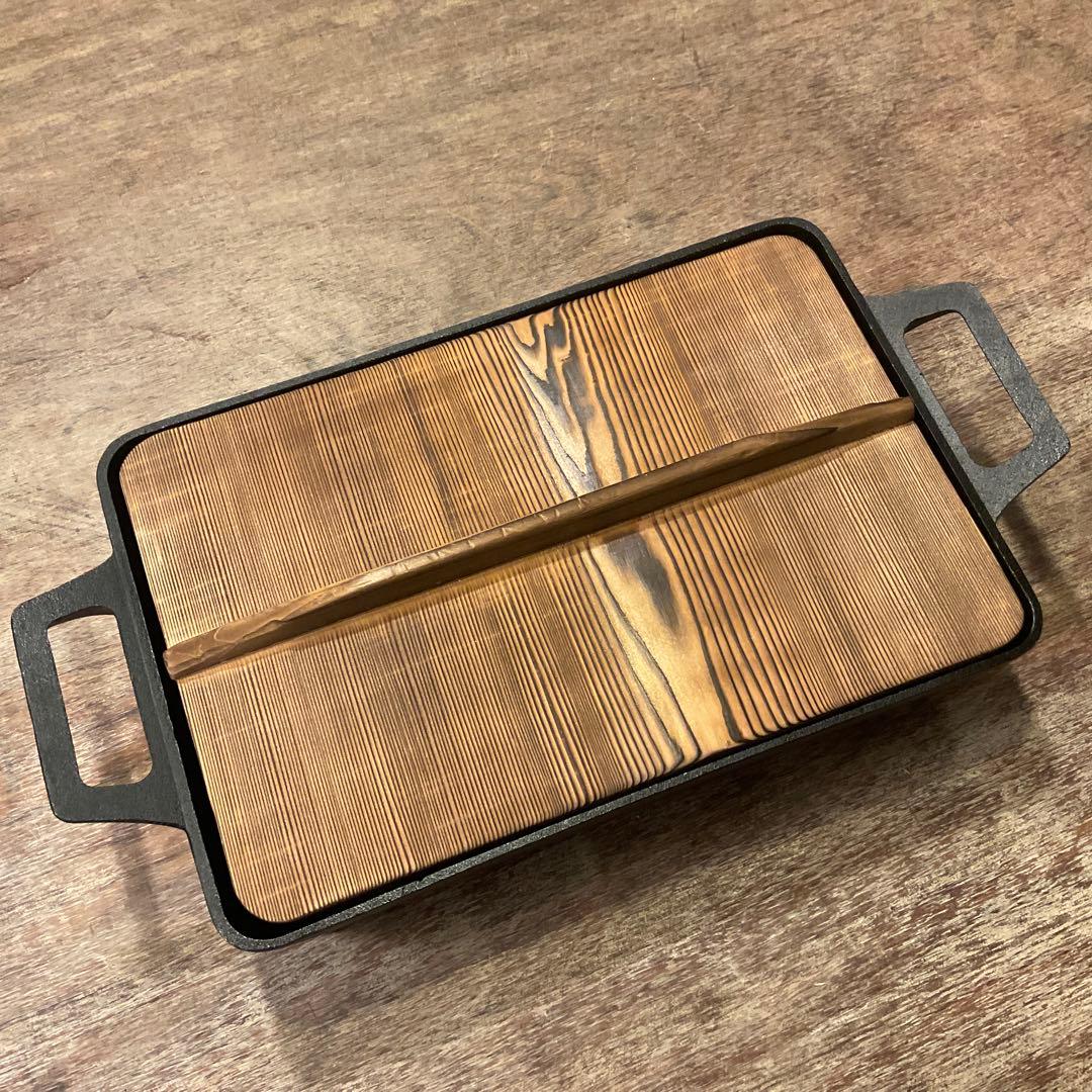 南部鉄器 盛栄堂 鉄鍋 鉄板 深鍋 おでん鍋 角鍋 すき焼き 蓋 - メルカリ