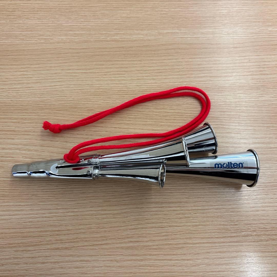 [超お宝品] molten チアホーン　CH4 4連　★コンドル社刻印 MOLTEN (モルテン) サポーターグッズ メッキ チアホーン4連