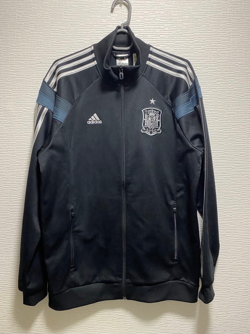 adidas スペイン代表 ジャージ ブラック adidas スペイン代表 ジャージ ブラック/イエロー 140cm - メルカリ