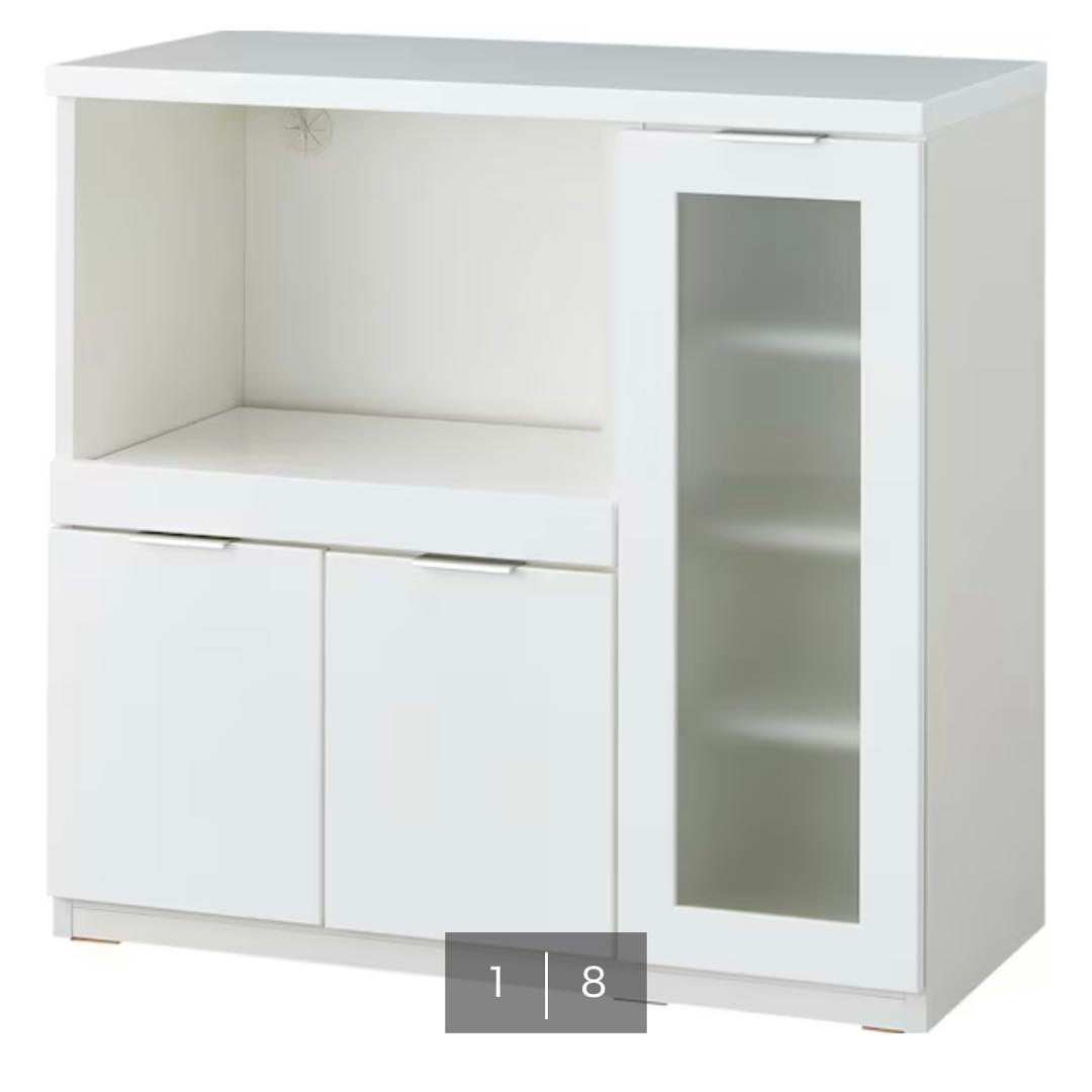 ニトリ　ミドルレンジボード　キッチン棚　食器棚 ニトリ（NITORI） レンジ台(フォルムN RE1175 MBR） レンジラック