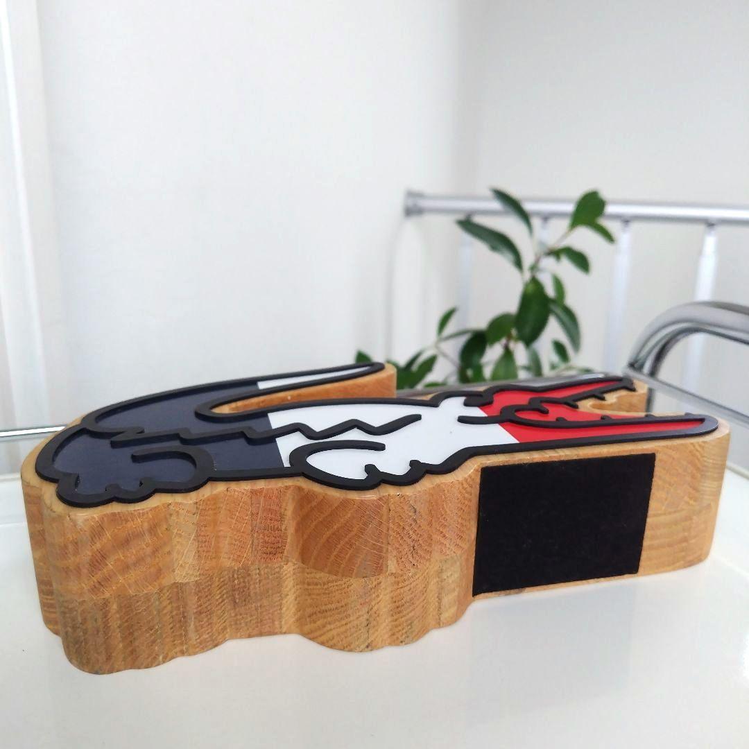 ①レア！LACOSTE 非売品 販促 店舗 木製オブジェ ワニとタワーセット