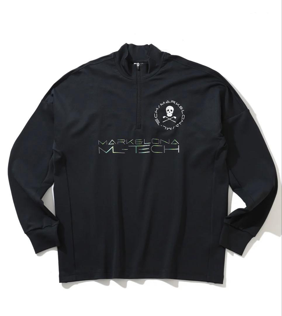 【新品】マークアンドロナ　長袖シャツ　モックネック　メンズ　接触冷感　黒 000000009223_MGNLJm7.jpg