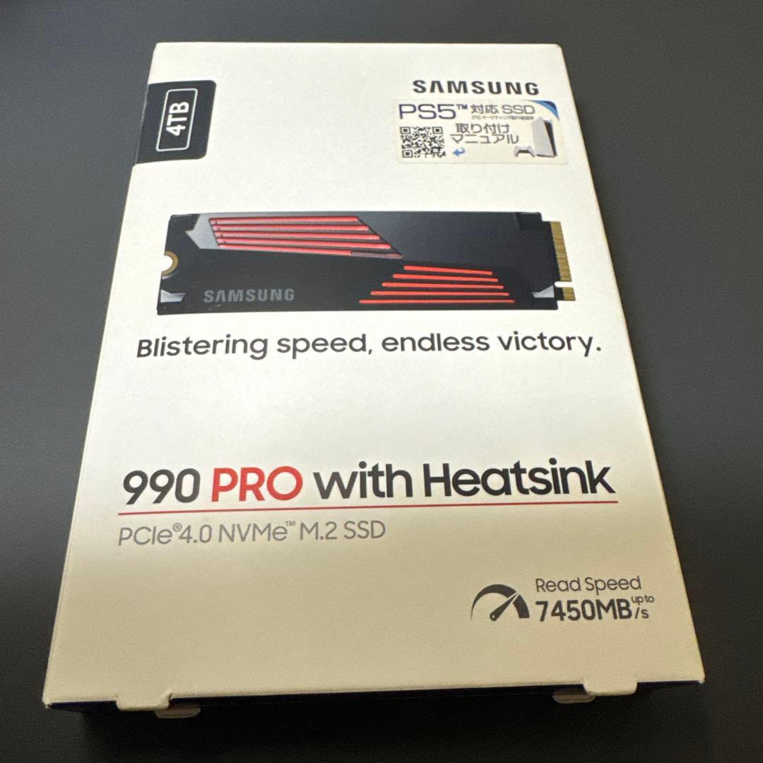 内蔵型SSD Samsung 990 PRO with Heatsink 4TB サムスン電子、ハイパフォーマンスSSD「990 PRO」4TBを発売へ