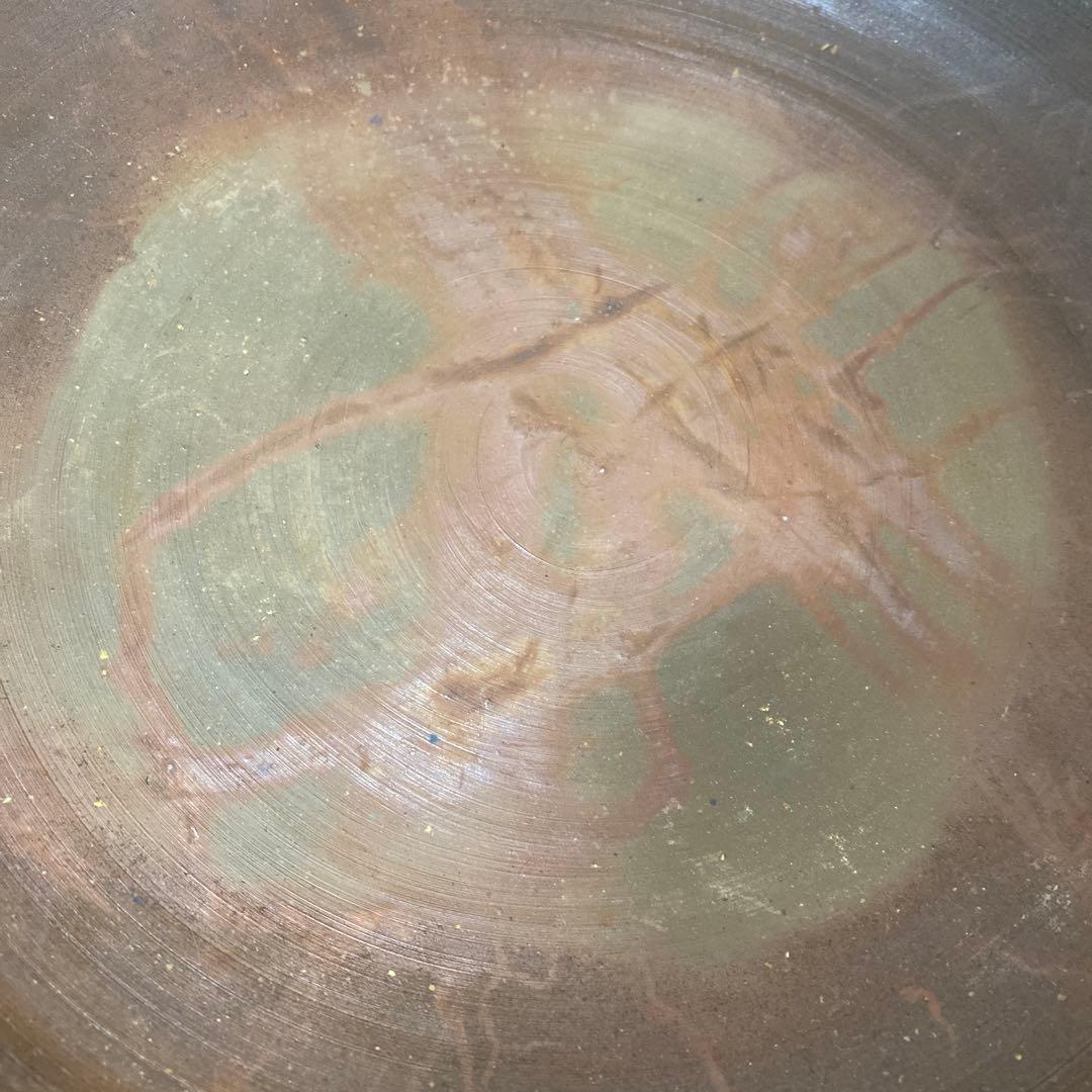 片岡聖観　備前　大皿　34cm