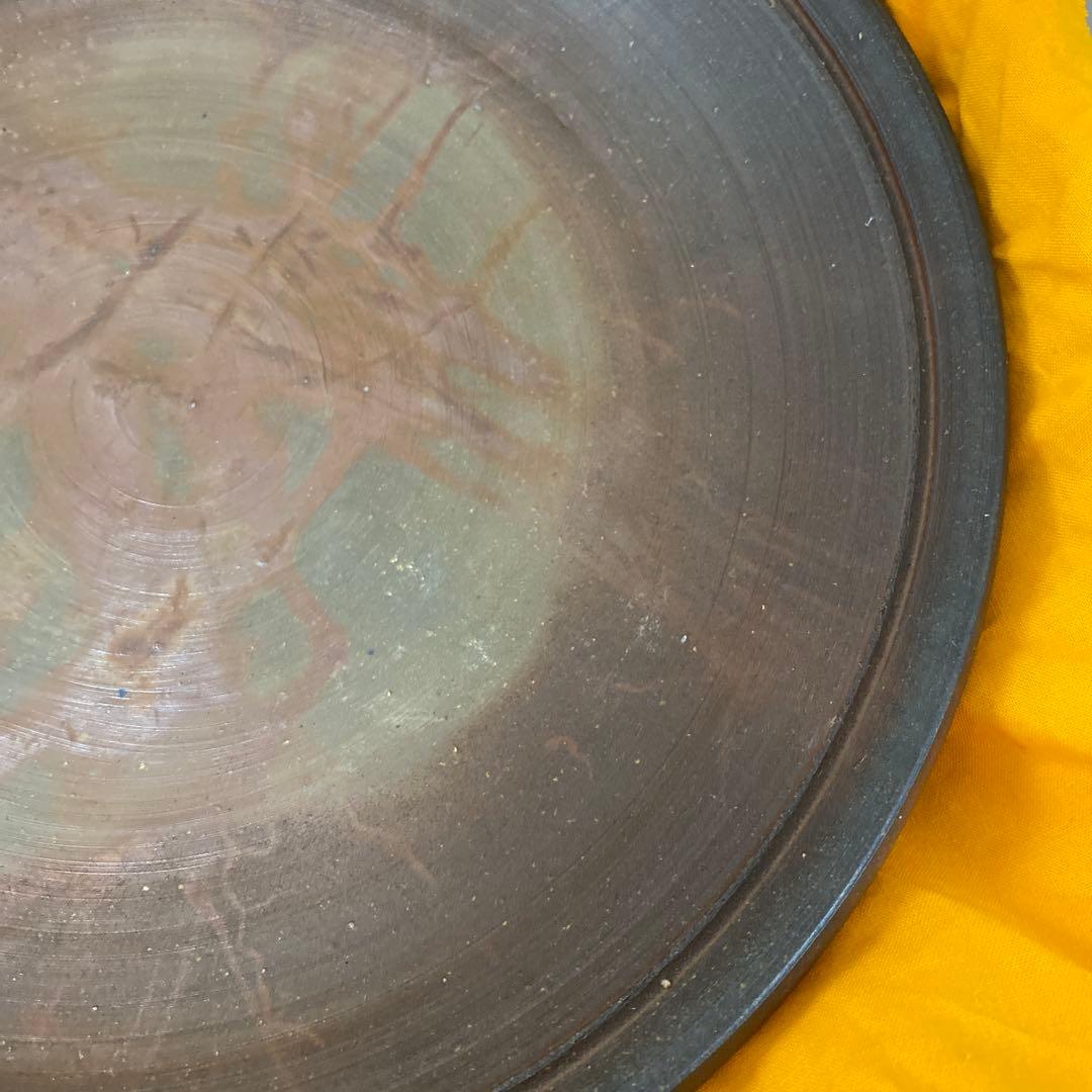 片岡聖観　備前　大皿　34cm
