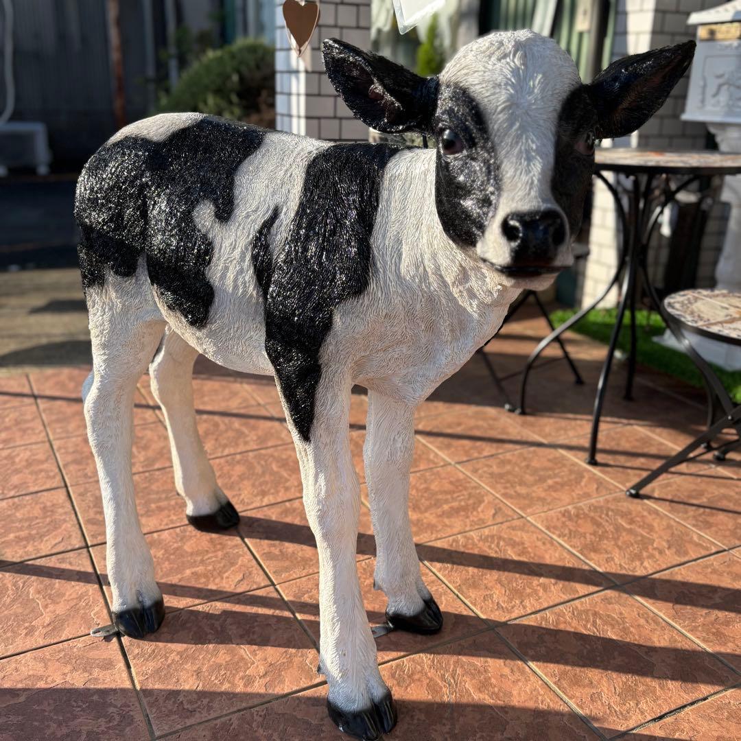 子牛 飾り 本物ぽい 楽天市場】置物 見上げる子牛 高さ42.5cm woobia ウービア 大きい