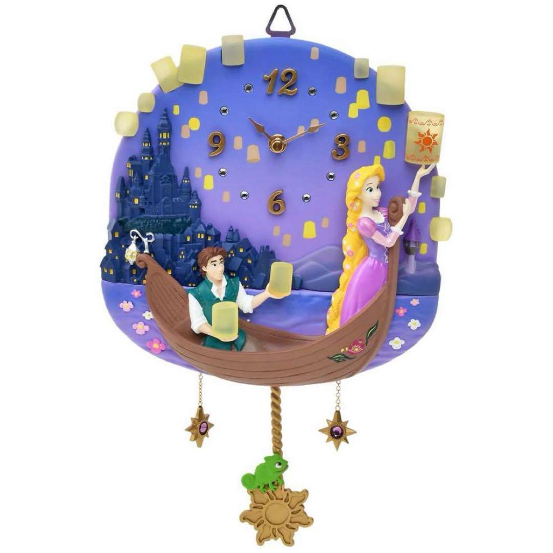 美品 ディズニーストア ラプンツェル 掛け時計 - メルカリ