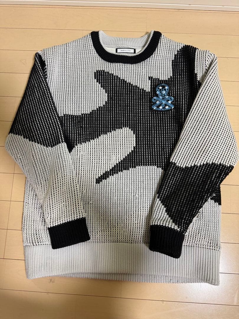 MARK&LONA カモフラージュニットセーター サイズ 48 - メルカリ