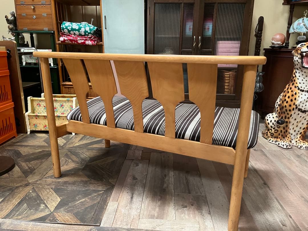 長椅子 ベンチ ソファ 昭和レトロ 当時物 インテリア アンティーク