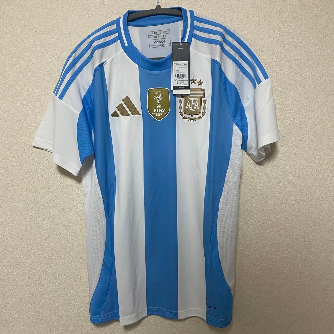 【正規品】2024 アルゼンチン代表 ユニフォーム L 新品タグ付き 優勝パッチ adidas アルゼンチン代表 2024 ユニフォーム ホーム 半袖 レプリカ #10