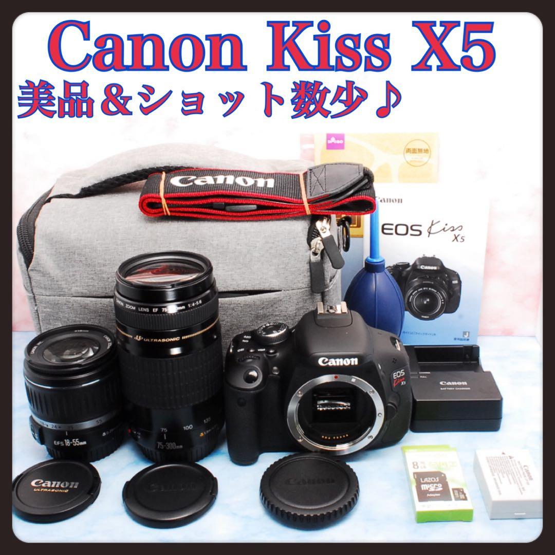 Canon Kiss X5☆超望遠レンズ付Wレンズ☆一眼レフカメラ☆入学式