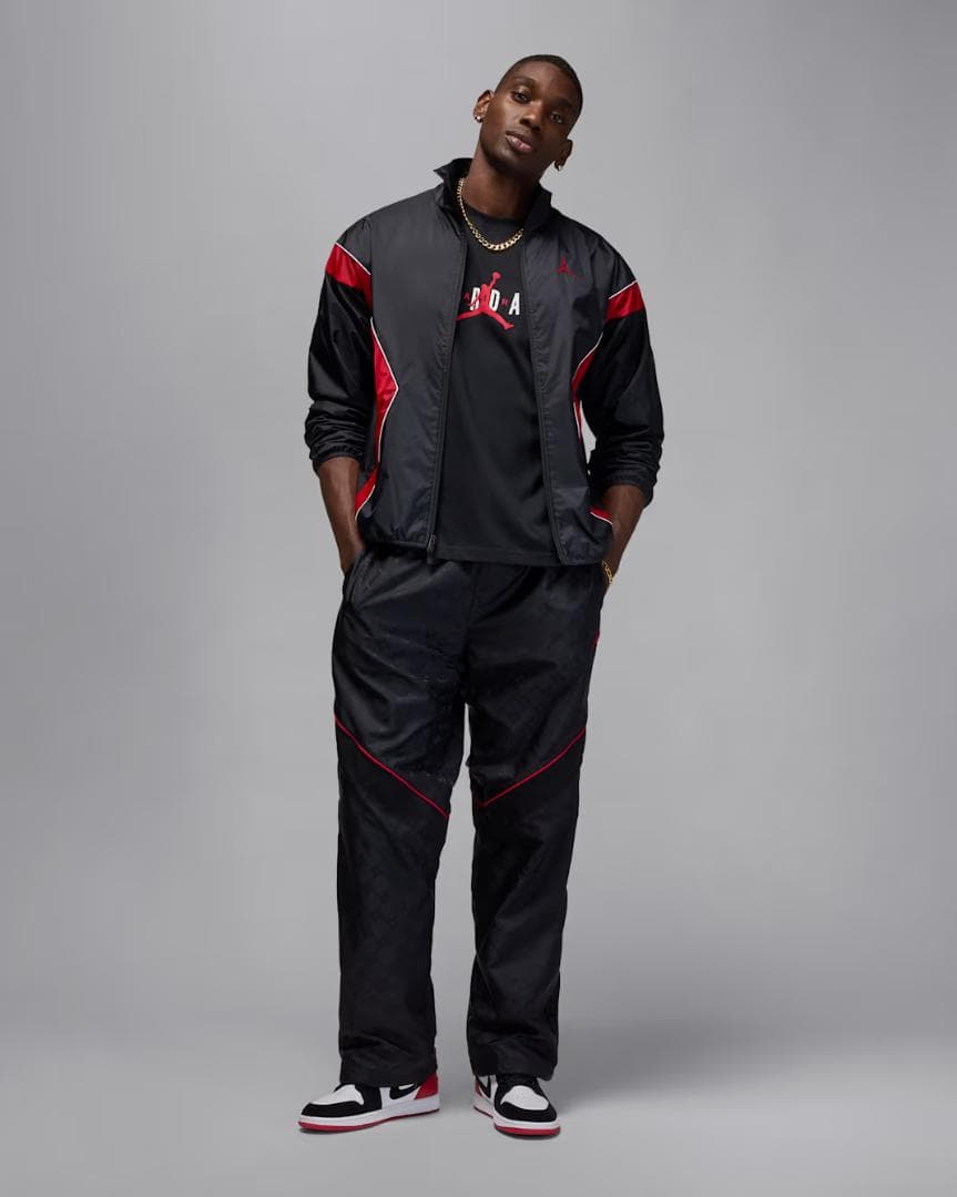 新品 未使用 ジャンプマンジャージ ナイロンパンツ 2点 ブラック L