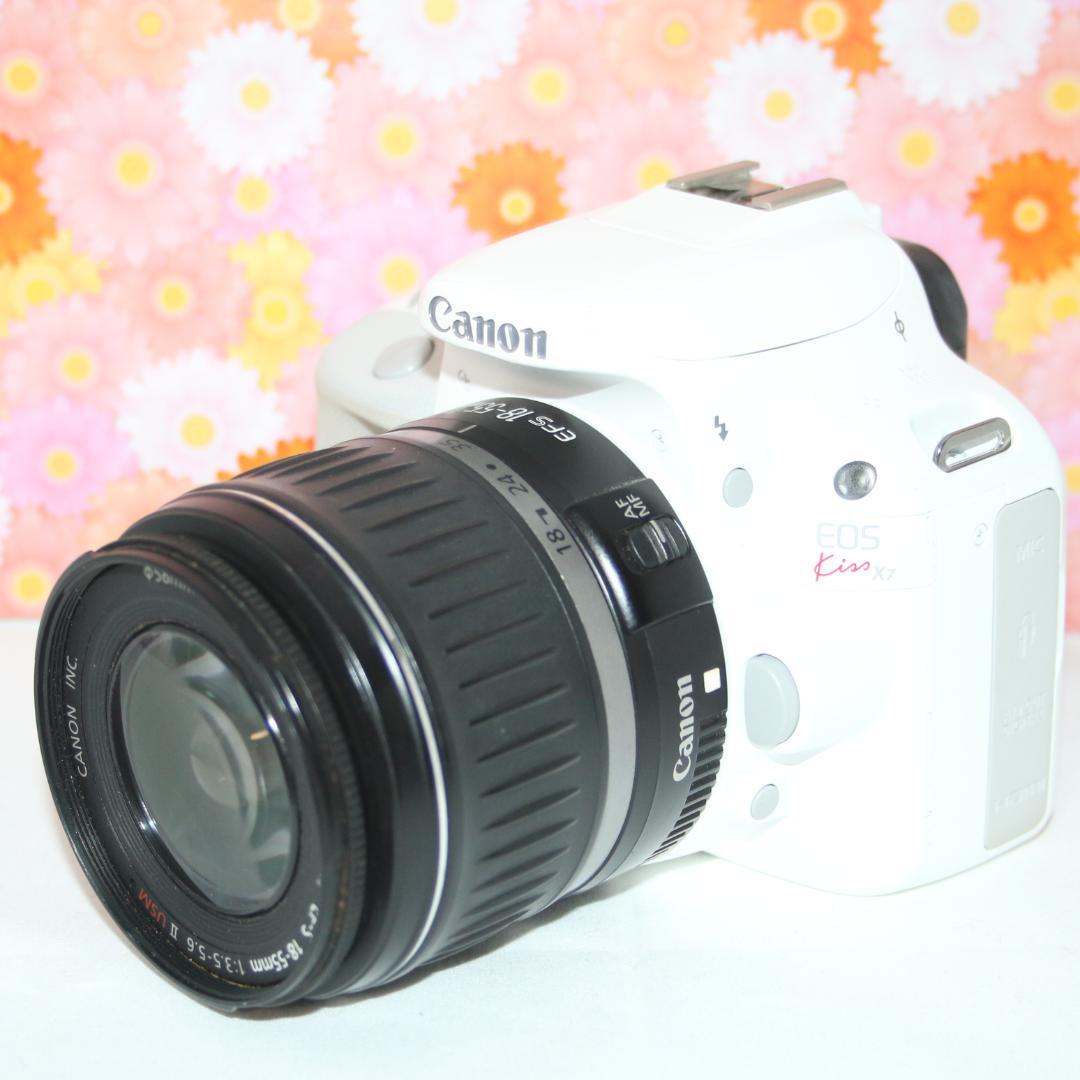 シャッター数564回！Canon EOS Kiss X7 スマホ転送 ホワイト - メルカリ