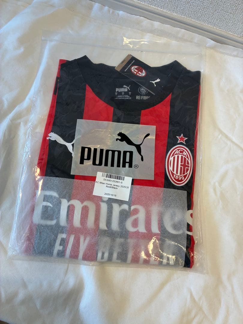 PUMA ACミラン RE-FIBREユニフォーム PUMA ACミラン 25/26 ユニフォーム ホーム 半袖 オーセンティック #14