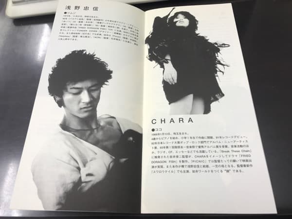 パンフレット PICNICピクニック CHARA 浅野忠信 橋爪浩一 岩井俊二