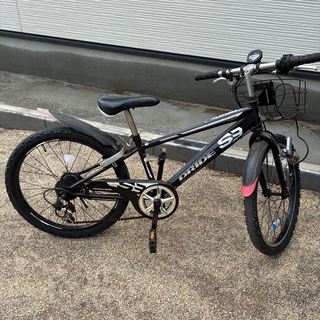 キッズバイク ブラック 前バスケット付き お引き取りのみ - メルカリ