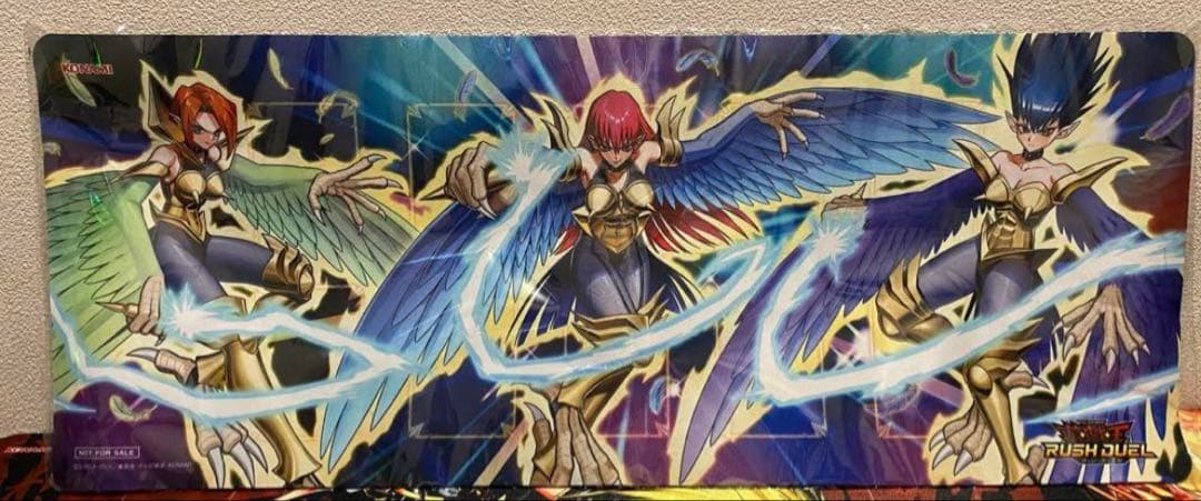 ハーピィ　ハーピィ三姉妹　プレイマット　ラッシュデュエル 状態A-〕プレイマット『ハーピィ三姉妹』【-】{-}《プレイマット》