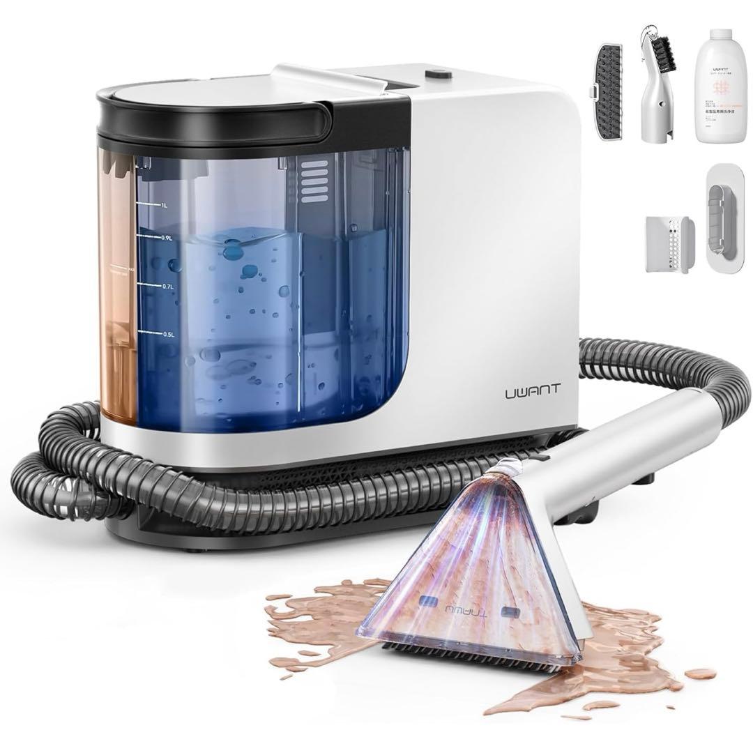 布洗浄機 12KPa 強力吸引力 2-in-1 大容量水タンク 電動洗浄