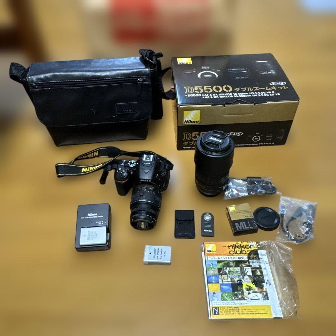 「ニコン D5500 ダブルズームキット 一眼レフカメラ 付属品揃い」 ニコン D5500 ダブルズームキット 価格比較 - 価格.com