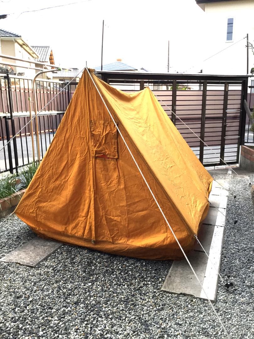 ６０年前の昭和レトロ三角テント２人用 60年前の昭和レトロ三角テント2人用 - メルカリ