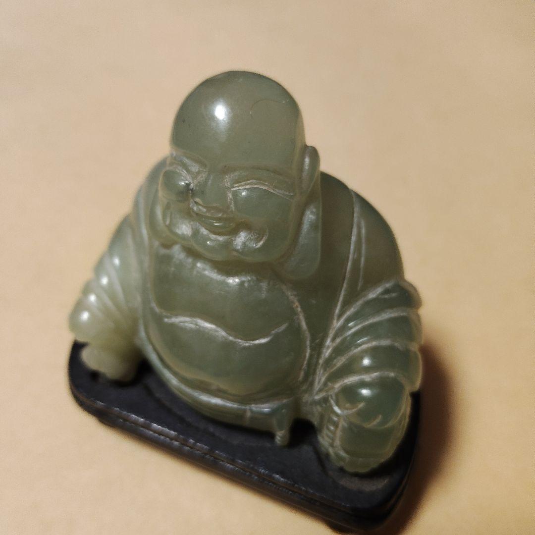 翡翠 布袋 置物 七福神 縁起物 - メルカリ