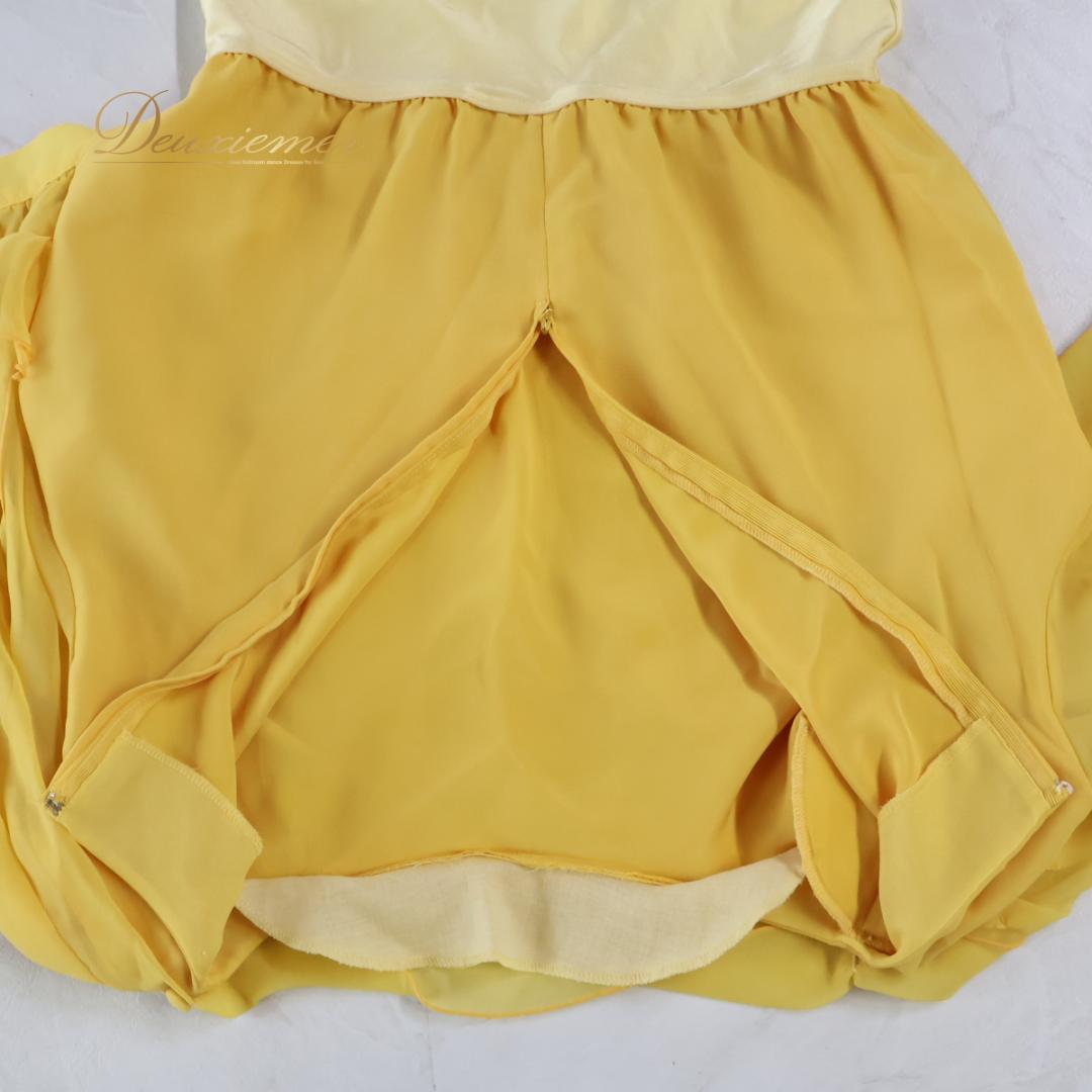 日本製 社交ダンス衣装】イエロー Chacott ブラウス トップス 黄色