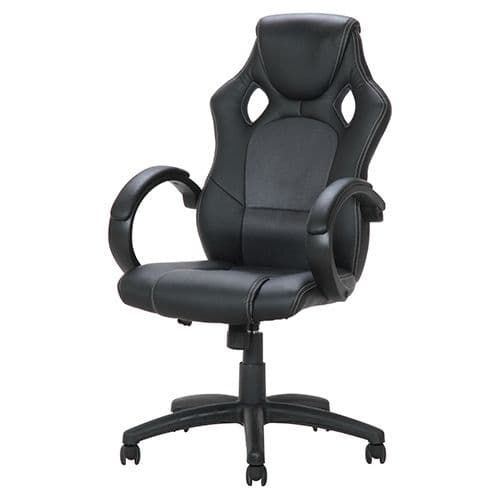 《新品・送料無料》レーシングチェアー サーキット BK