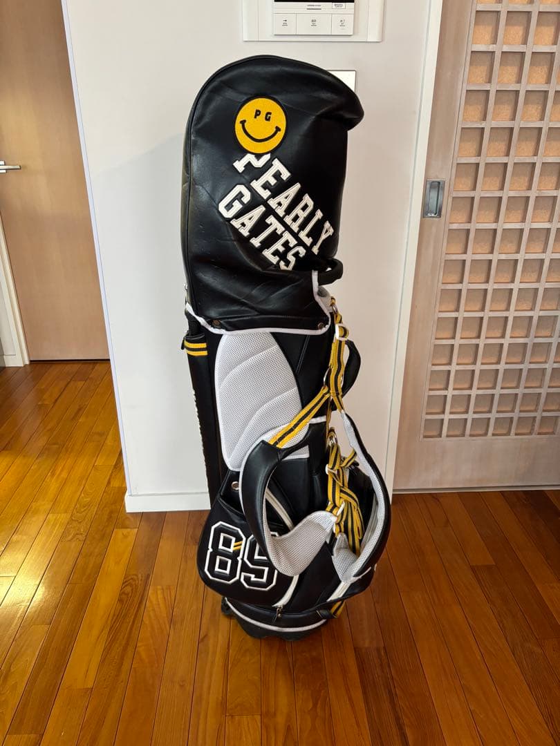 PEARLY GATES ゴルフバッグ ネイビー×イエロー PEARLY GATES（パーリーゲイツ） 【美品】パーリーゲイツ カートバッグ