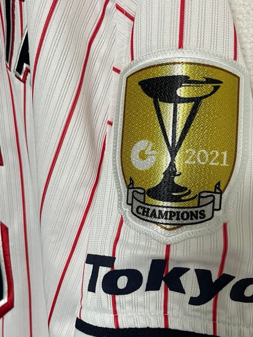 一度使用のみ M*T様 ヤクルトスワローズ 川端慎吾選手 2021優勝ワッペン付/