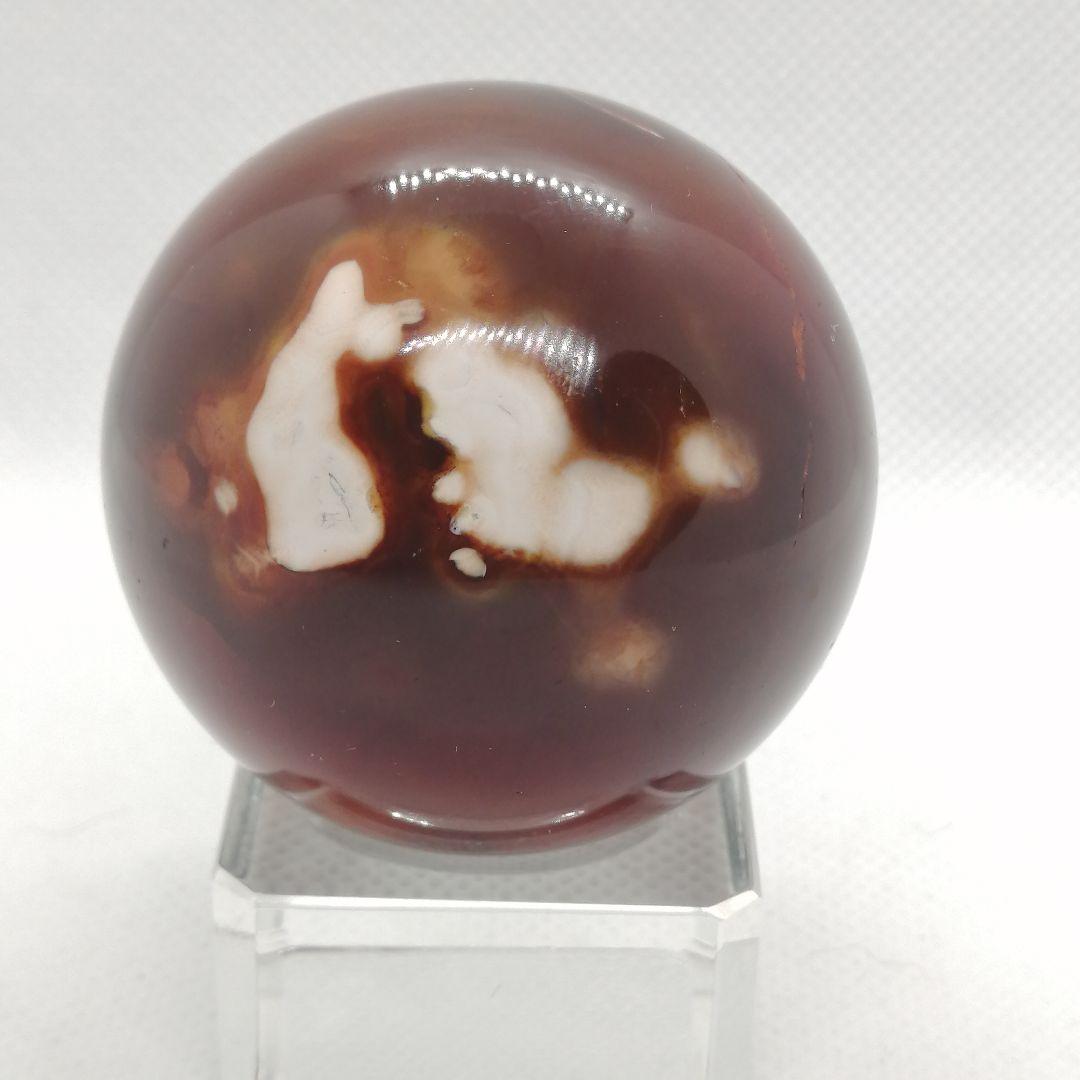 確認用新品】訳 ジオードありの濃いめカラーのカーネリアン 少し石目