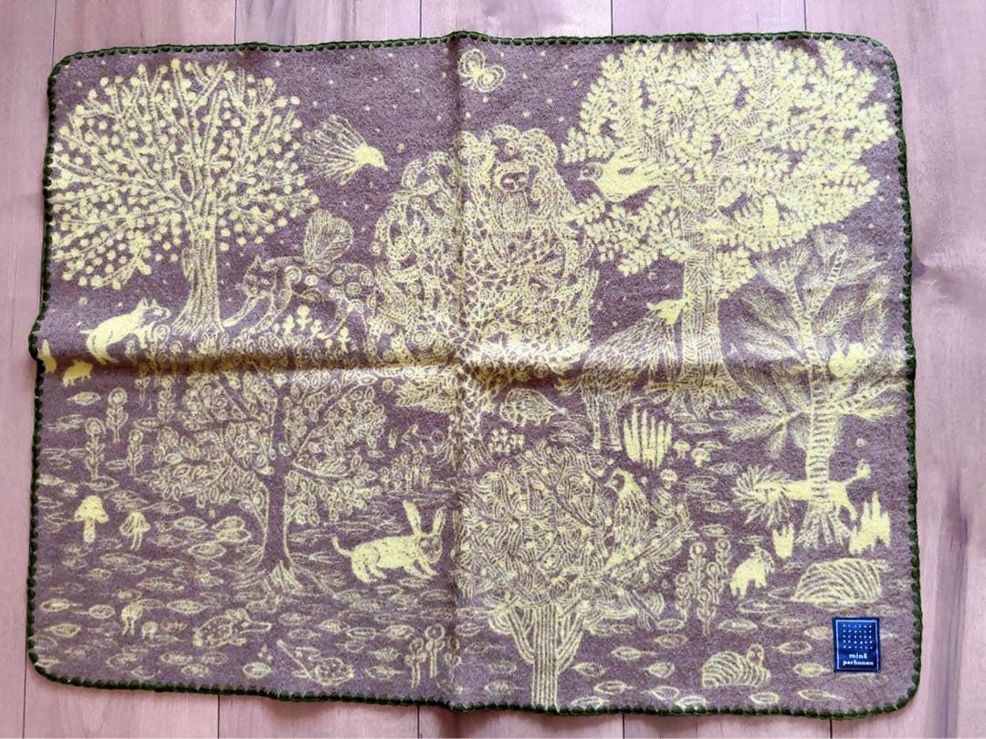 ミナペルホネン imagine ミニブランケット 茶 黄 - メルカリ