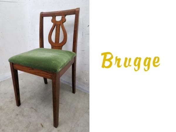 美品□三越家具□Brugge/ブルージュ□ダイニングチェア□オーク材