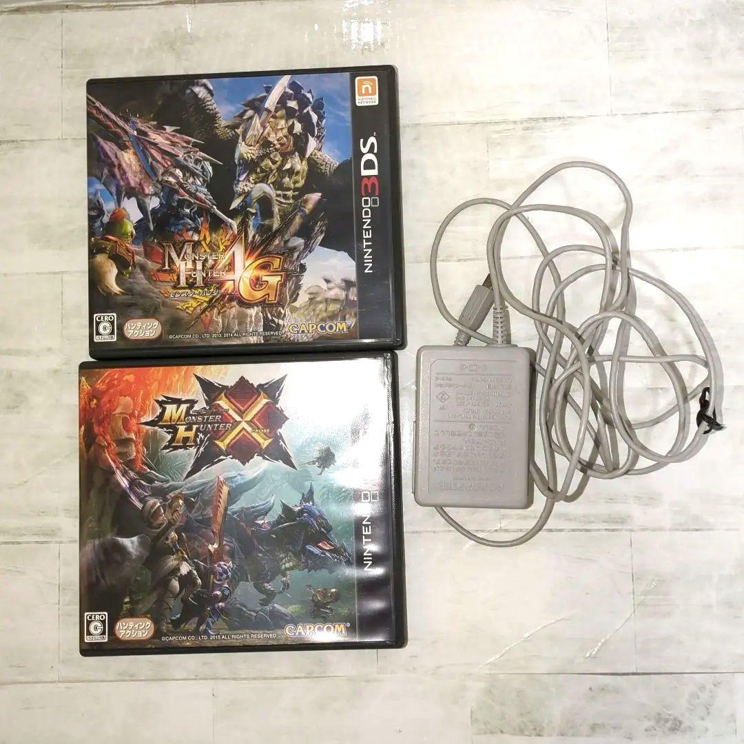 モンスターハンター4G & X セットと 3DS用のACアダプター付き - メルカリ