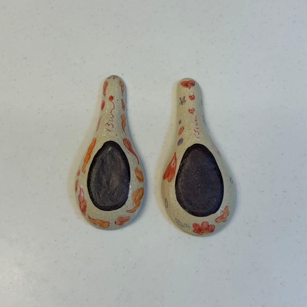 【新品未使用・値下げ】陶器　増山文　レンゲ　れんげ