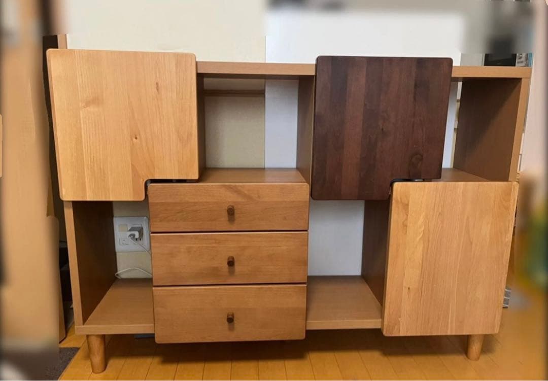 OSLO 115サイドボード キャビネット チェスト 木目調 飾り棚 北欧 国産 収納棚 チェスト キャビネット サイドボード [幅120] | 【公式