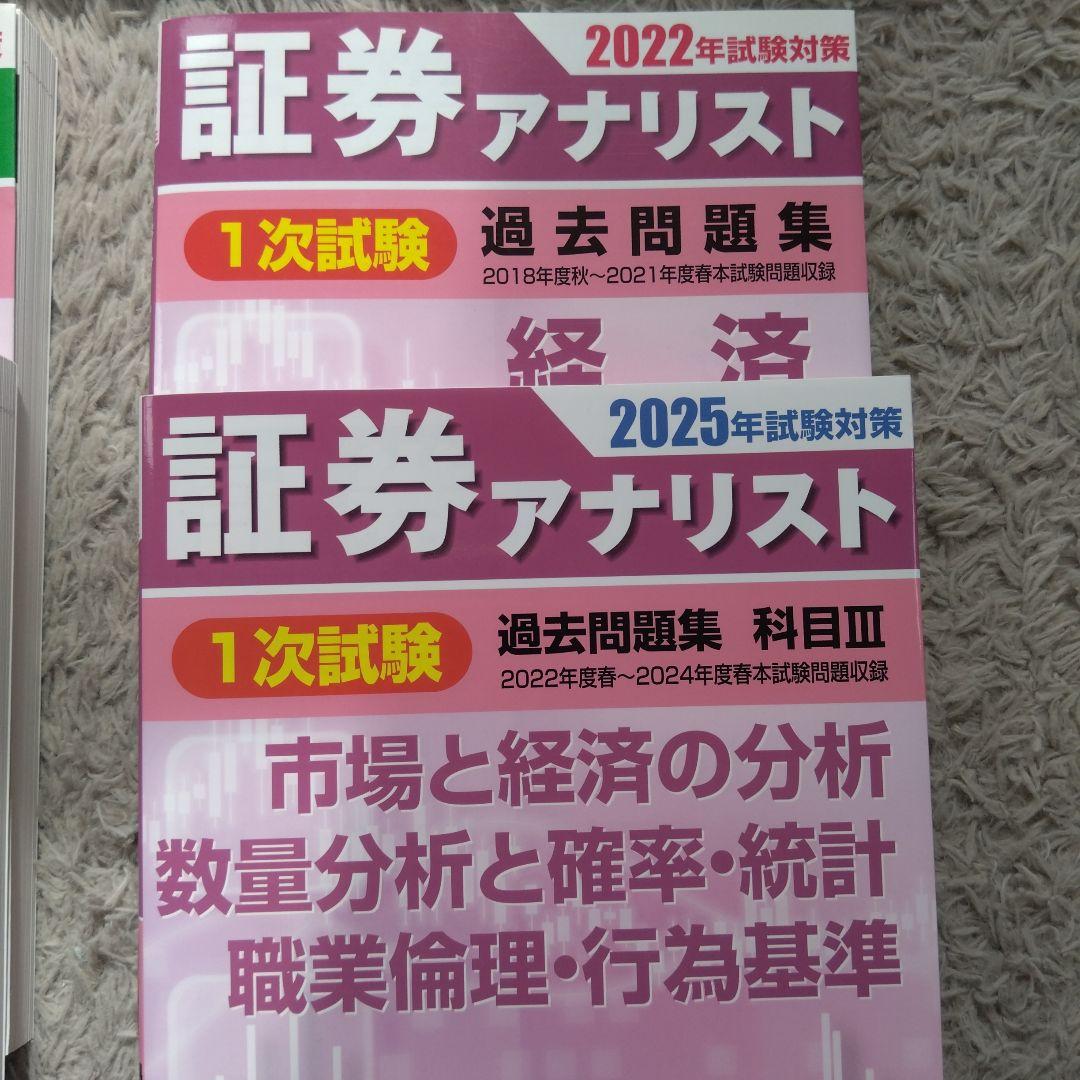 2025年証券アナリスト1次対策テキスト過去問7年分セット＋