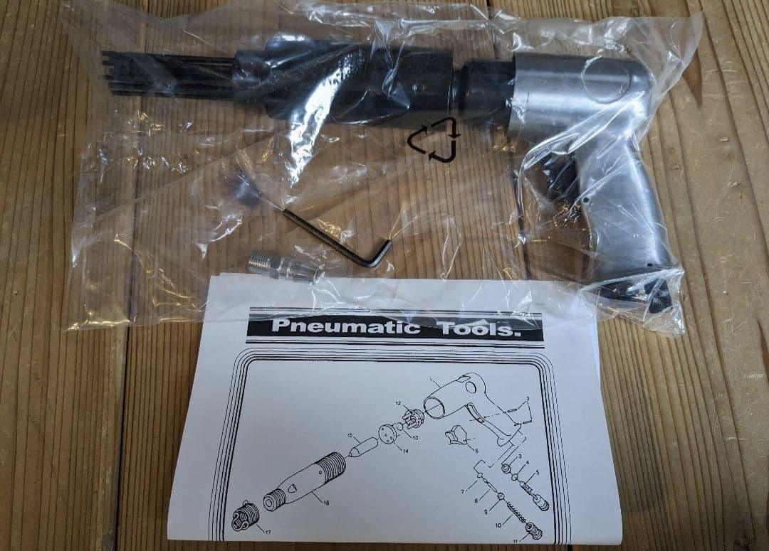 エアータガネ ニードルスケーラー 溶接 塗装 サビ落とし ジェットタガネ needlskealer19pc_1.jpg