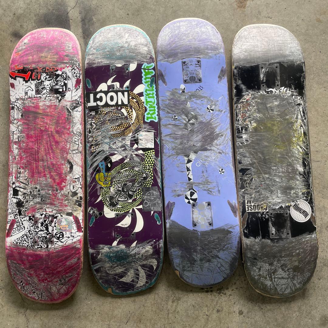 廃デッキ 廃棄デッキ スケートボード 4枚組 - メルカリ